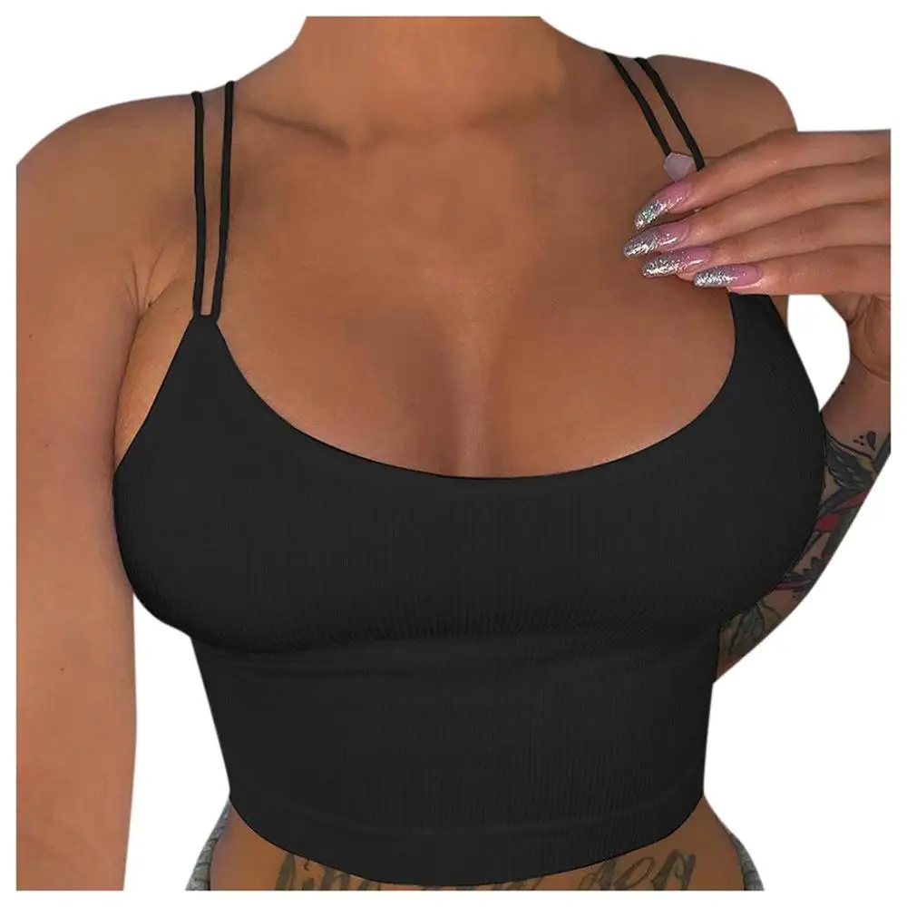 Женский Повседневный жилет летний облегающий Топ без рукавов с круглым вырезом