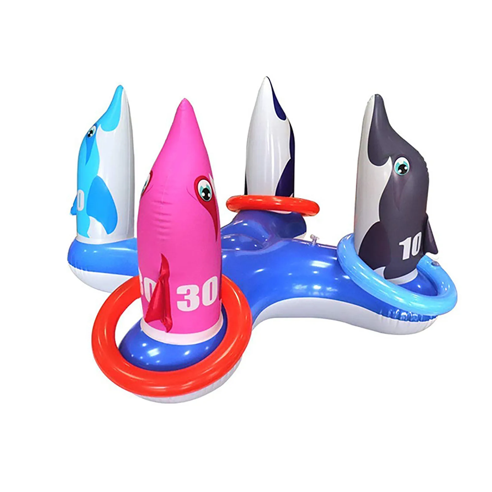 

Inflatable Christmas Ring Cross Dolphin Ring Water Ring Game Summer Toy Ring Bath toys Beach toy popit fidget toy jouet enfant