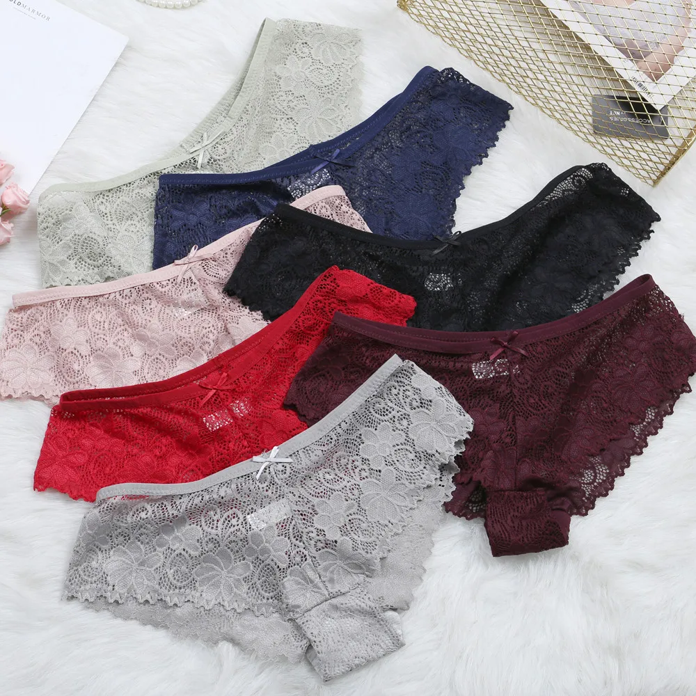 Сексуальное женское белье кружевные трусы для женщин Модная обувь с бантом
