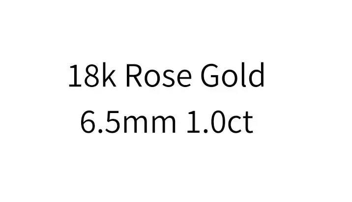 Rose Gold 1.0ct 18 К белое золото серьги-гвоздики с муассанитом серьги белый Муассанит 1.0CT 6,5 мм Помолвочные Свадебные для женщин - Цвет камня: Rose Gold 1.0ct