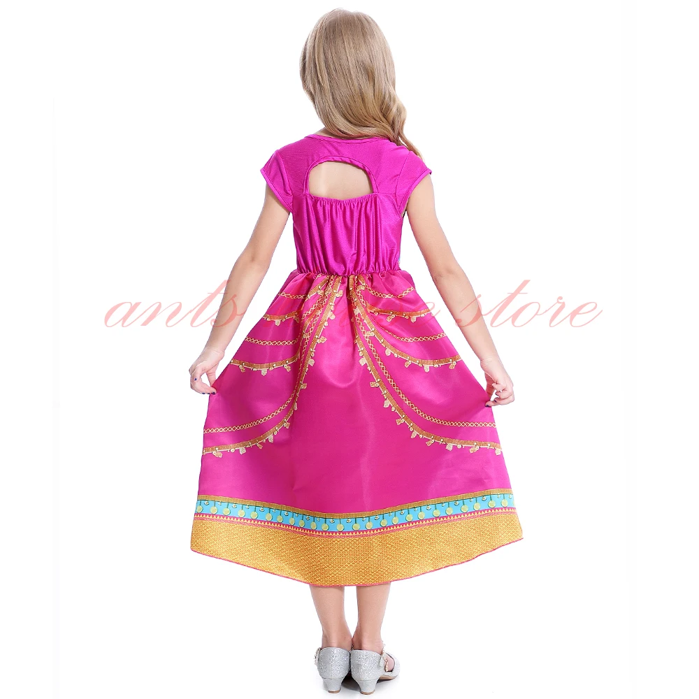 Aladdin Costume Jasmine Dress Pink Fuchsia Outfit For Kids | Тематическая одежда и униформа