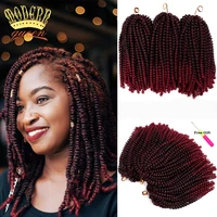 modern queen 8 inch synthetic spring twist crochet hair ombre bomb twist crochet braids hair 110g hair extensions for women