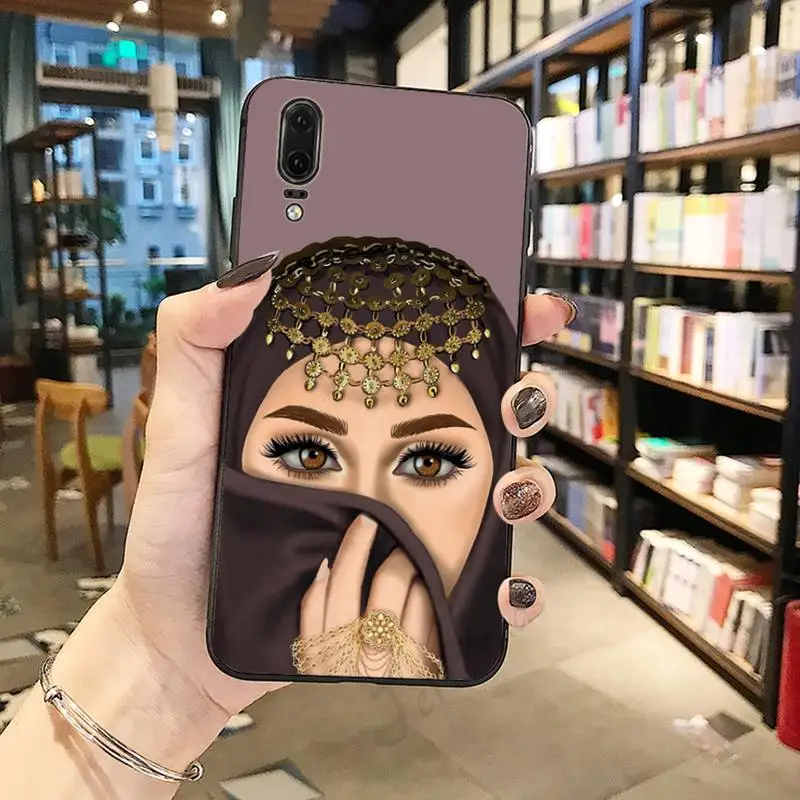 

Woman In Hijab Face Muslim IslamicGirl Phone Case For Huawei honor Mate P 10 20 30 40 Pro 10i 9 10 20 8 x Lite
