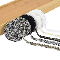 5yard 13mm black gold vintage lace ribbon diy lace trims clothing hat decor accessories headdress bowknot sewing ornaments