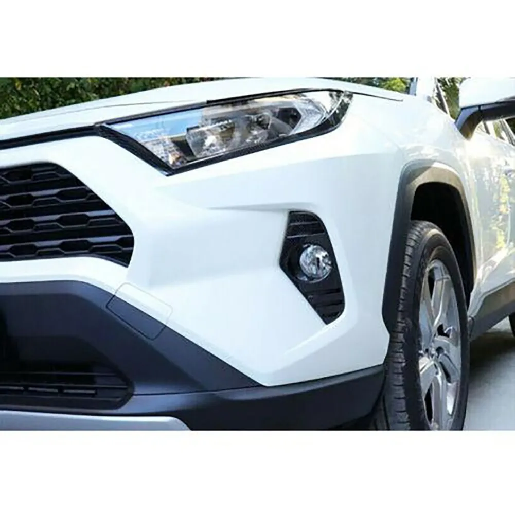 

2pcs Cover ABS Trim Accessories Car Fog Light For Toyota Rav4 Front Parts