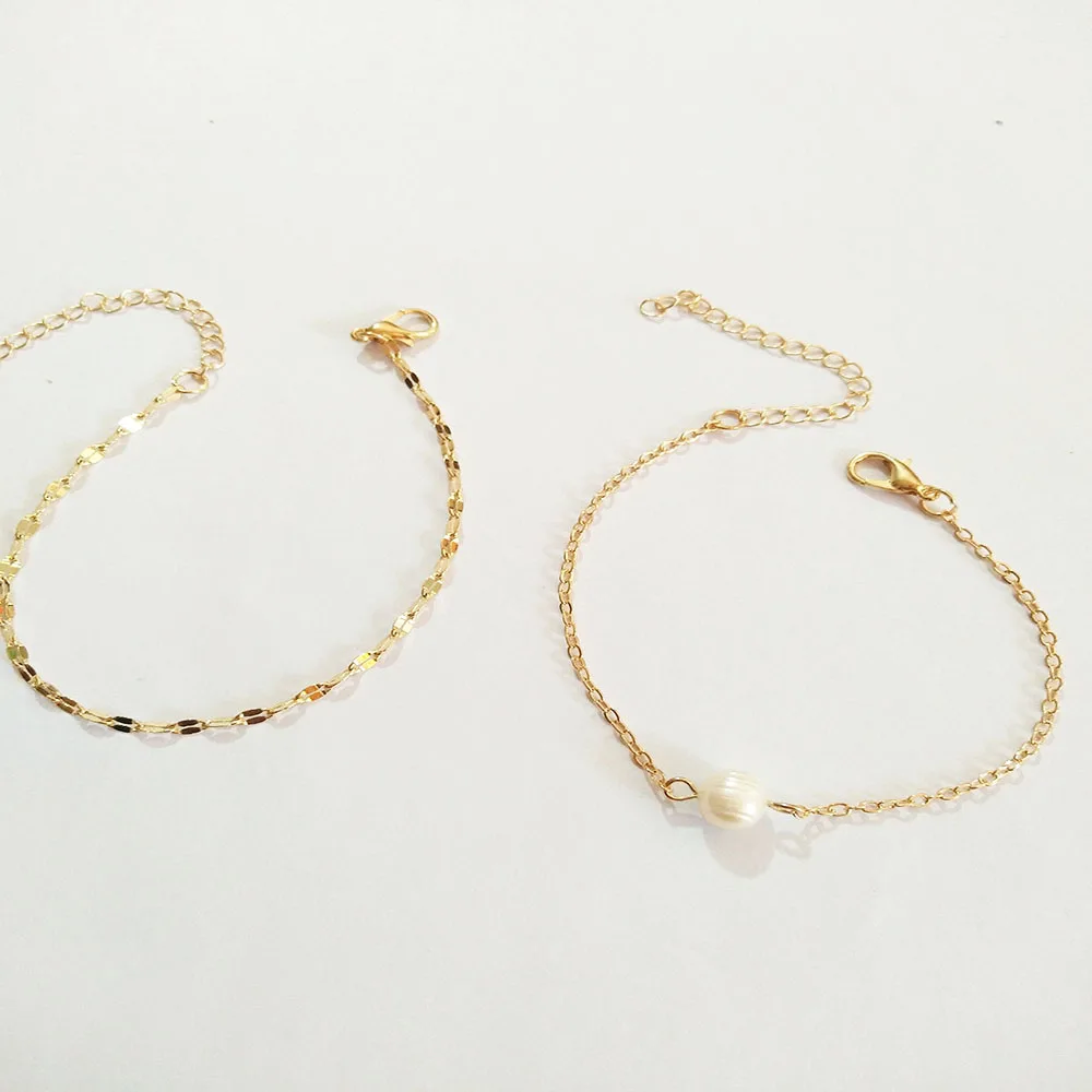 Богемский этнический стиль двухчастный браслет с цепочкой для губ 2020 модные украшения из пресноводных жемчужин подарки для девочек недорого.