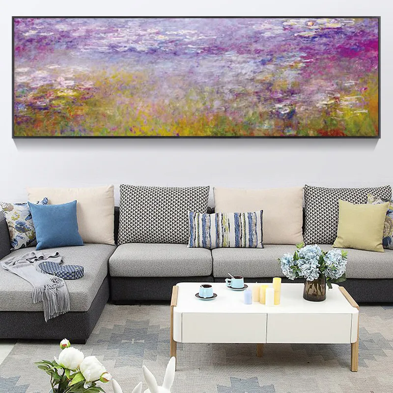 

Claude Monet Water Lilies Canvas Paintings On the Wall Art Postes And Prints Impressionist Flowers Art Pictures For Bed Room