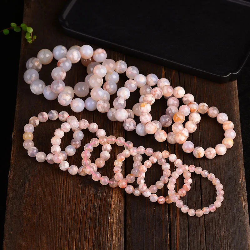 

Genuine Natural Cherry Agate Orange Round Beads Woman Man Bracelet 7mm 8mm 9mm 10mm 11mm 12mm 13mm Crystal Bracelet AAAA