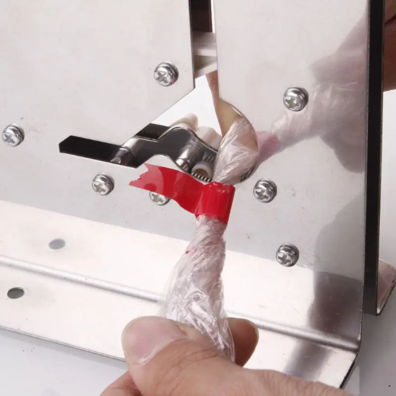 

Stainless Steel Supermarket Bag Sealing Machine Food Packaging Fruit Shop Packer Portable Tape Cutter Dispenser