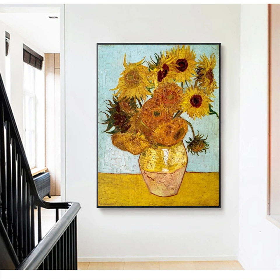 AZQSD DIY Краска для взрослых по номерам на холсте подсолнухи акриловая краска