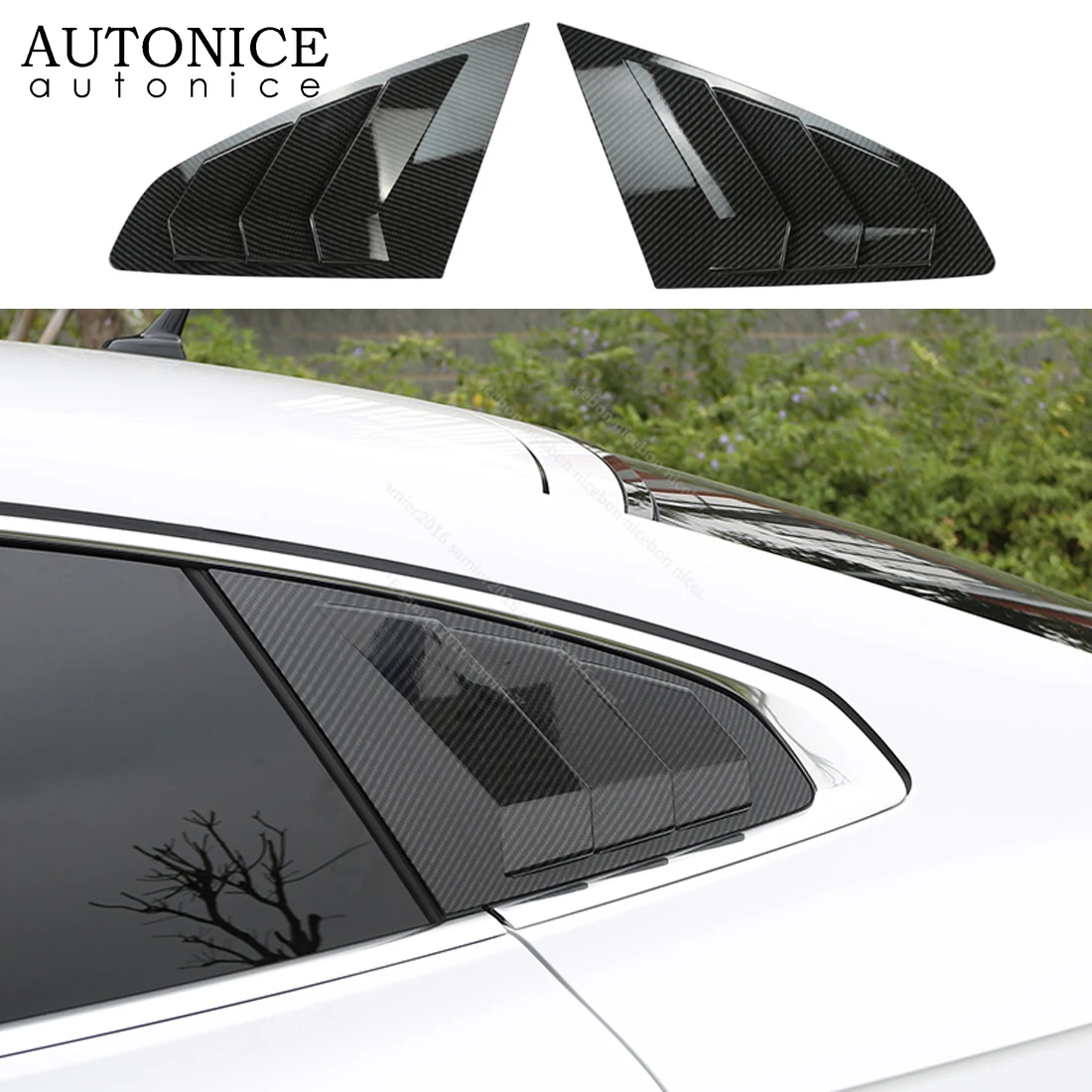 Цветная панель заднего четверти из углеродного волокна боковые жалюзи отделка