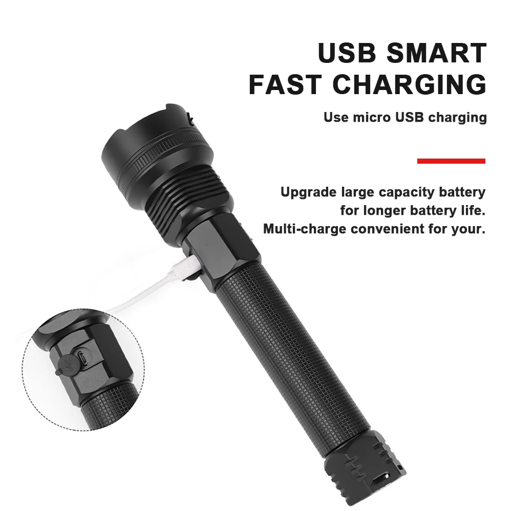Супер яркий XLamp XHP90 самый мощный Usb масштабируемый светодиодный флэш-светильник XHP70/50 Охотничий Тактический флэш-светильник фонарь 26650 18650