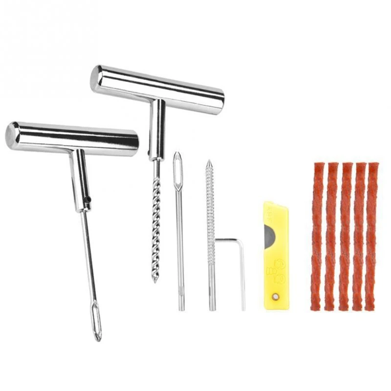 

Multi-purpose Tire Repair Kit - 11pcs Heavy Duty Tire Plug Kit Repair Tools