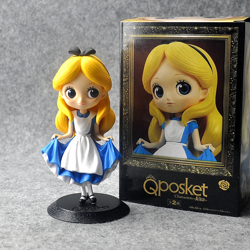 Alice A Фигурки принцесс Дисней Эльза Анна Рапунцель Белль Золушка Алиса Белоснежка Ариэль Фигурки ПВХ Коллекция моделей - Цвет: Alice A