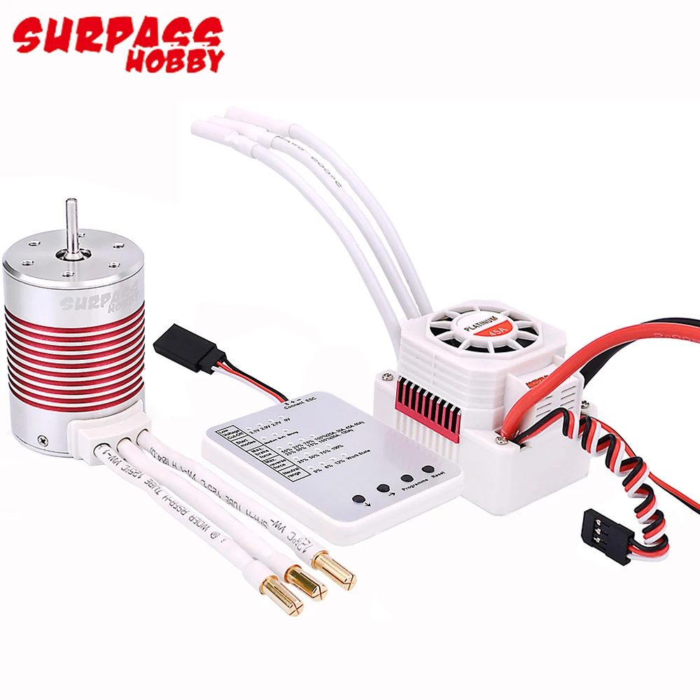 Водонепроницаемый бесщеточный Бессенсорный двигатель RC 3650 3500KV/3100KV/2300KV с 45A/60A ESC