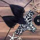 Комплект бикини женский летний, пикантный бандажный бразильский комплект, топ, стринги, купальник с чашками пуш-ап, на шнуровке, пляжная одежда