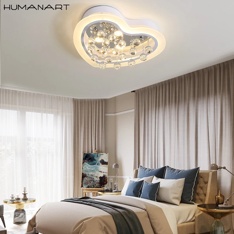 Любовь Форма led кристальная лампа для потолка детская комната освещение дома
