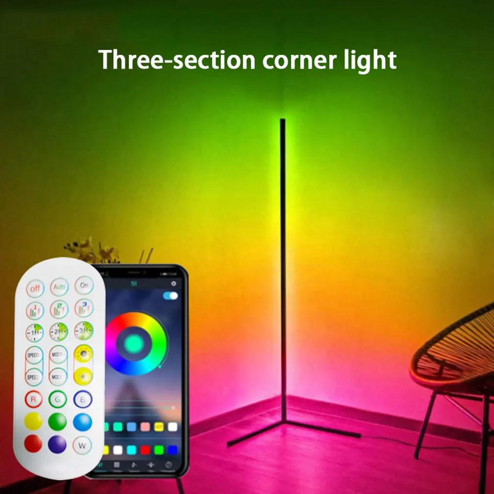 

Modern LED Floor Lamp RGB Floor Light Colorful Bedroom Dining Room Atmosphere Lighting Club Home Indoor Decor Standing Lamp