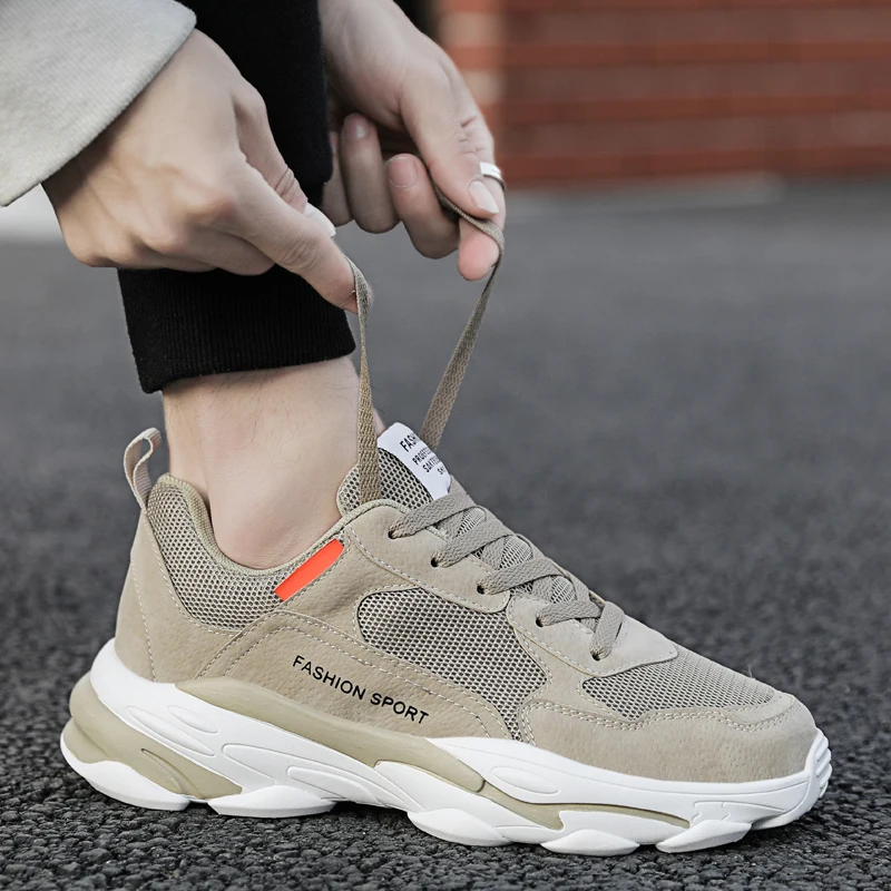 

chaussures zapatos Men's Running Outside Walking Sneakers Large Size Fashion Mesh Sport Footwear Jogging Light Male Gym Shoes