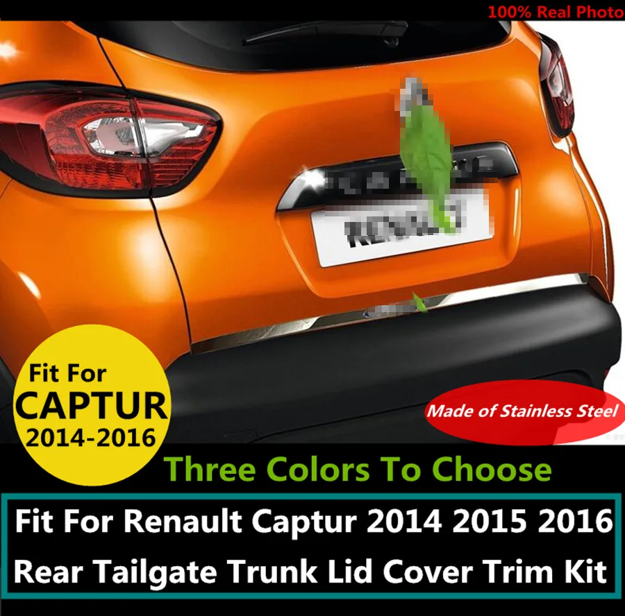 

Накладка на заднюю крышку багажника, из нержавеющей стали, для Renault Captur 2014, 2015, 2016