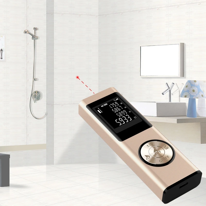 

80m Aluminum IP54 4 Measurement Units Digital Infrared Ray Distance Meter Rechargeable Waterproof Dustproof Fallproof Rangefinde