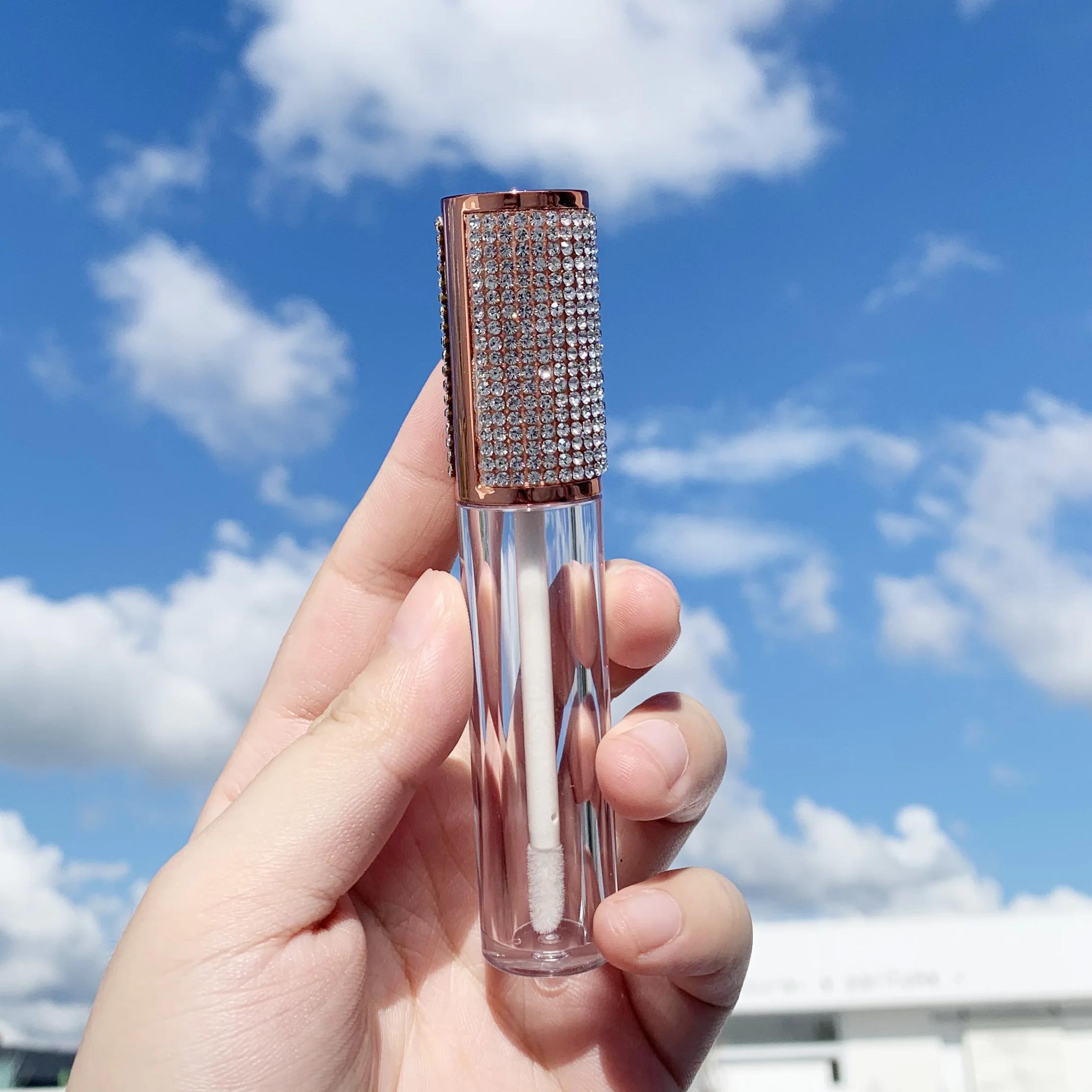 Пустая круглая туба для блеска губ высококачественные прозрачные пластиковые