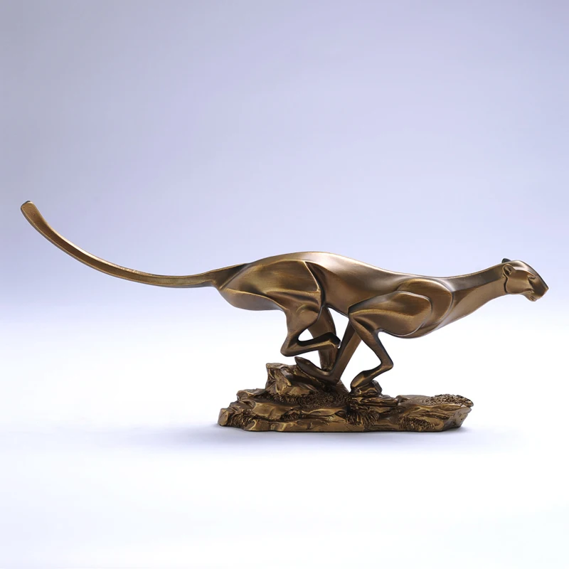 Современная Абстрактная Гепард скульптура полирезина Леопард украшение статуи