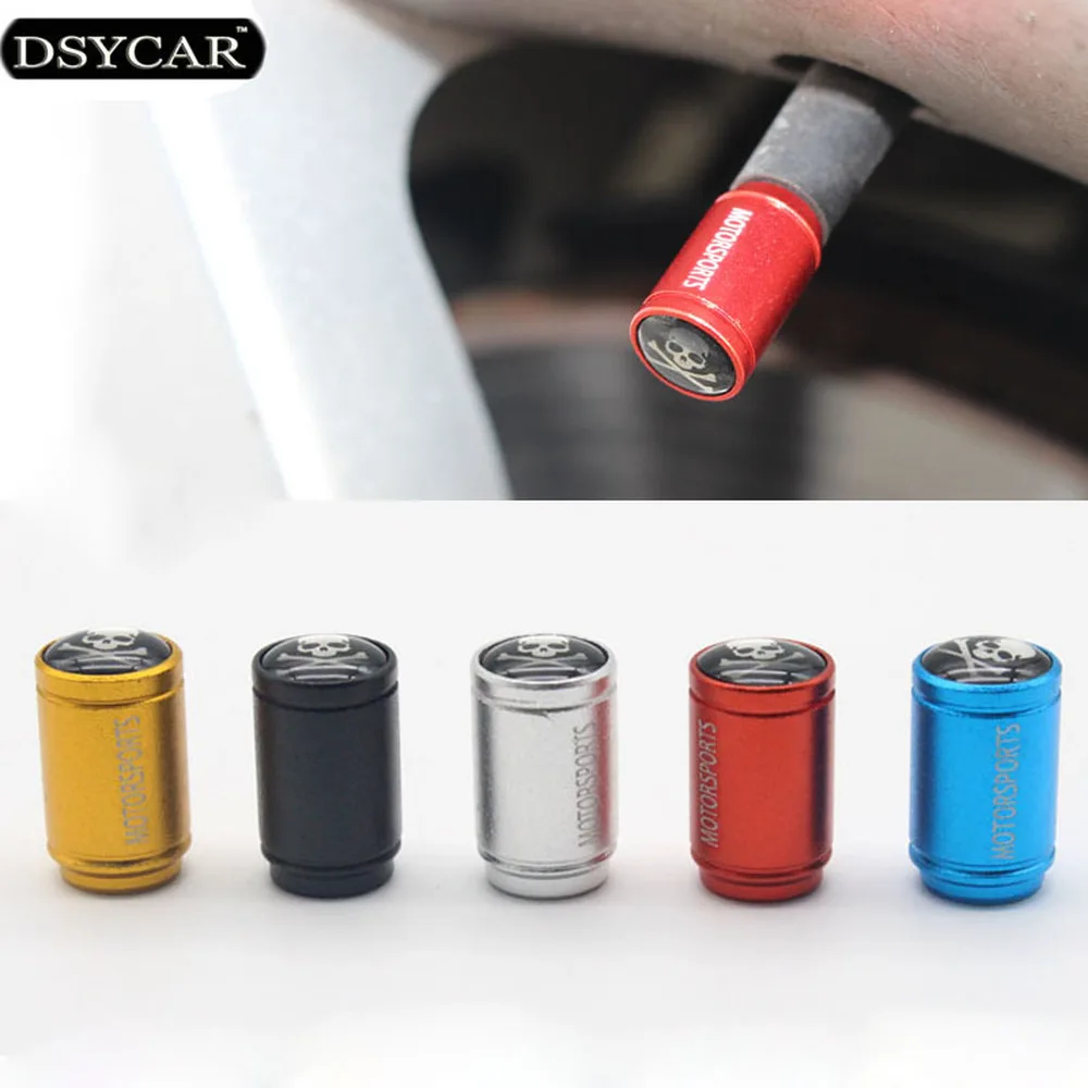 DSYCAR 4 шт./лот Универсальная крышка клапана колеса мотоцикла автомобиля черепа