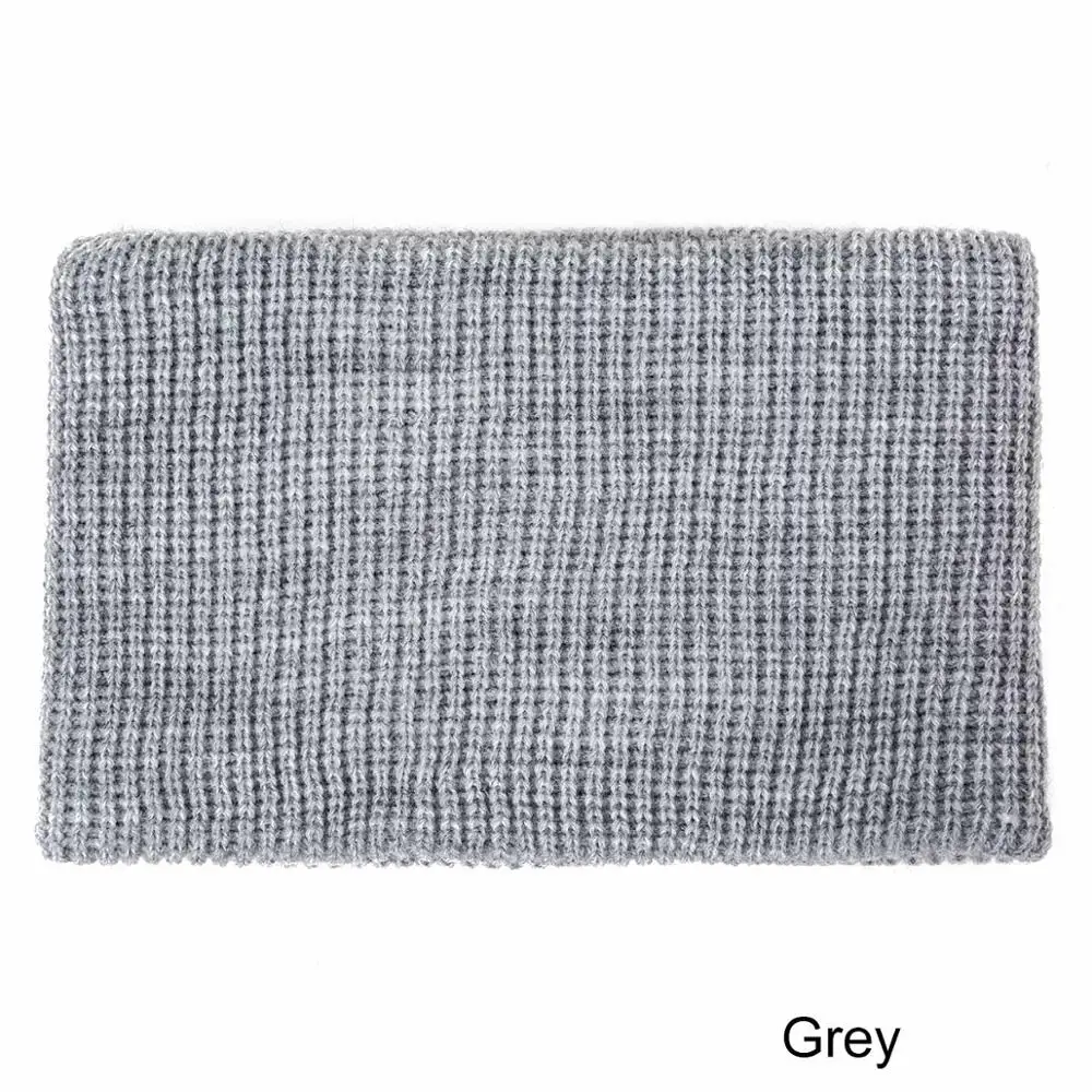 grey 3 Модная осенне-зимняя шапка и шарф для женщин, детская шапка и шарф, одноцветная Шапка-бини, шапка и снуд для мальчиков и девочек - Цвет: grey 3