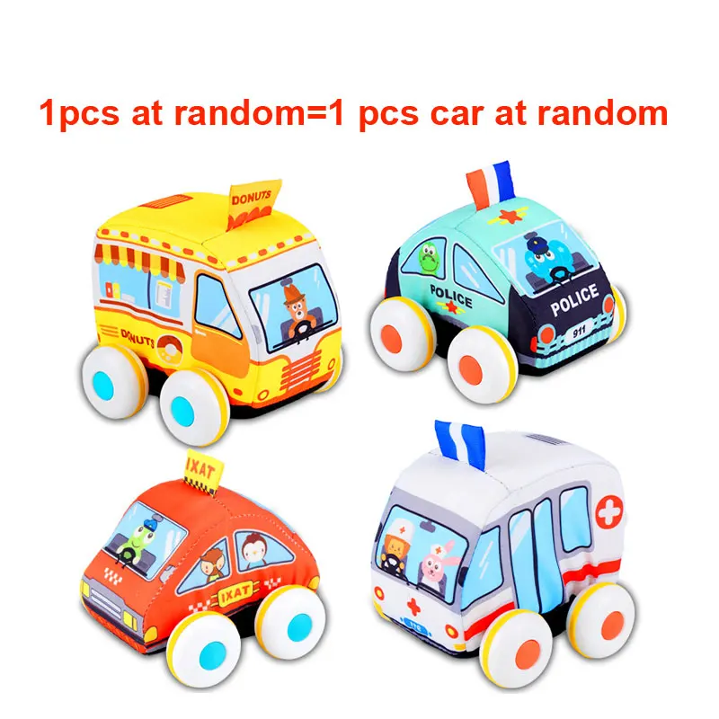 1 pcs at random 4 стиля, детские тканевые подвесные игрушки для детей, Погремушки для новорожденных, Обучающие ходить, Детские колокольчики, подарок для мальчиков, игрушечные транспортные средства - Цвет: 1 pcs at random