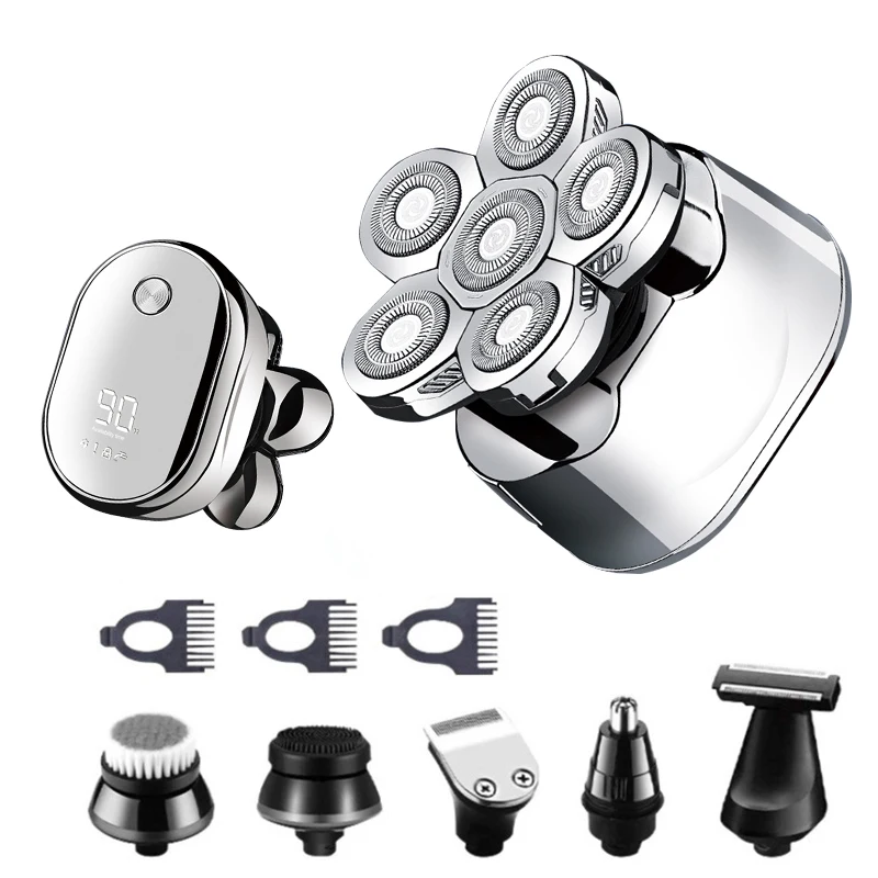 

All In One Grooming Kit 6 Blade Shaver Rechargeable Electric Wet Dry Shaver Face Shaving Machine Beard Nose Electric Razor
