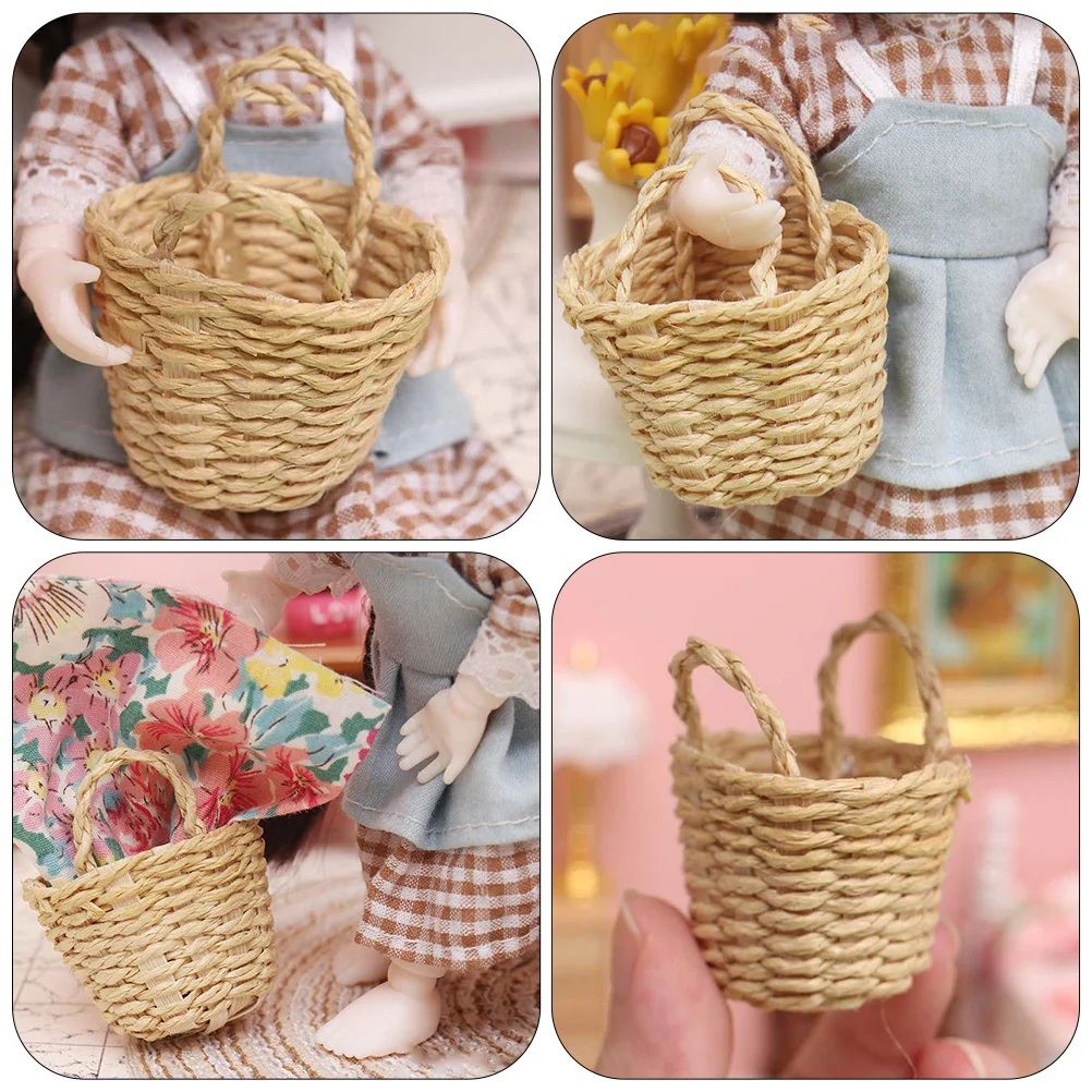 1pc Mini House Basket Ornament Paper Decoration Model | Дом и сад
