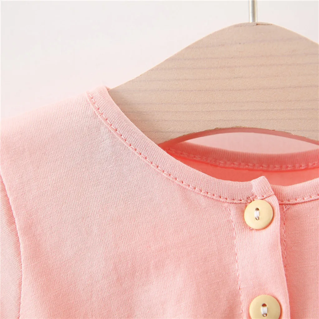 Для малышей платье для маленьких девочек Платья с короткими рукавами