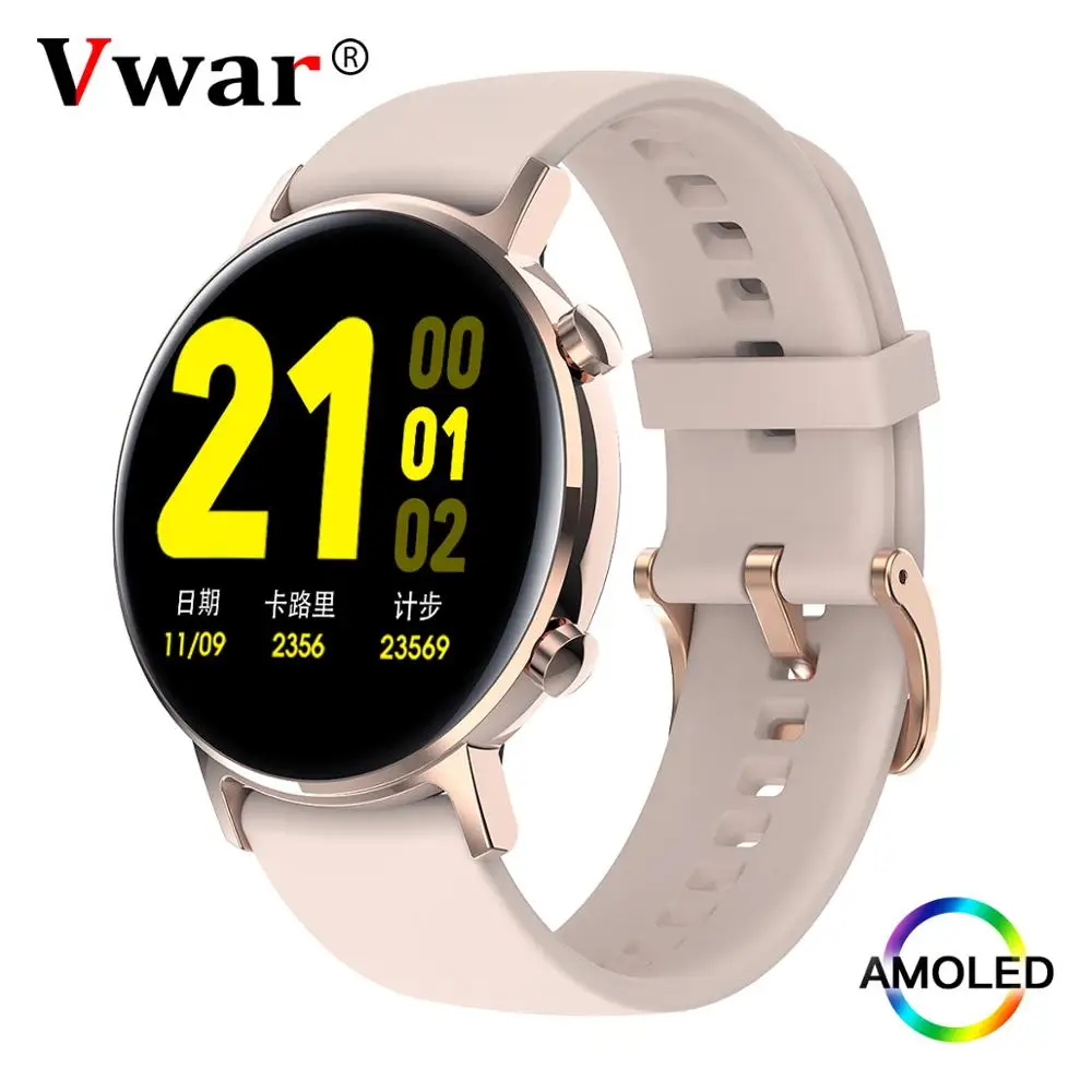 2020 Vwar SG3 Full Touch Amoled 390*390 HD экран ЭКГ Смарт часы Беспроводная зарядка IP68