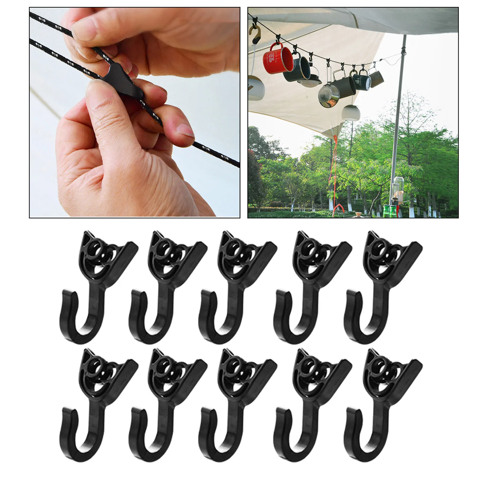 

10Pieces Awning Tent Clips Awning, Post Clips Camping Outdoor Clips