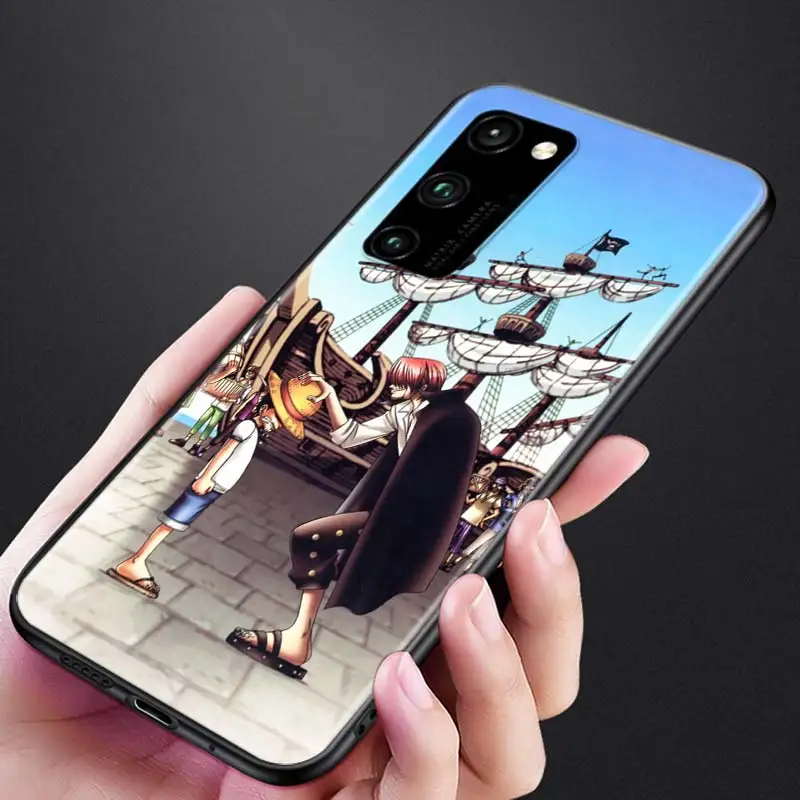

One piece Pirate Ship for Huawei Honor 9A 9C 9S 9X 10 9 Lite 30 20 Pro 10i 8X 8 8A 7A 7C Pro Lite Black Phone Case