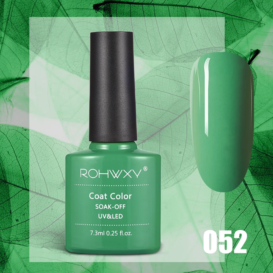 ROHWXY УФ-гель для ногтей Гибридный лак для замачивания ногтей полуперманентный верхний Базовый лак для ногтей все для маникюра Гель-лак - Цвет: A052