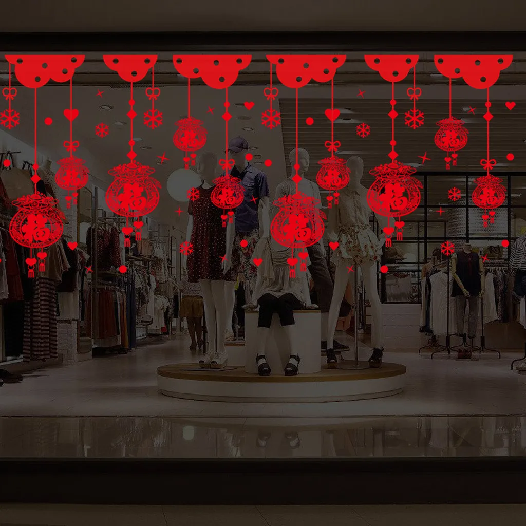 Лидер продаж товары 2020 года китайская Новогодняя Наклейка на стену весенний