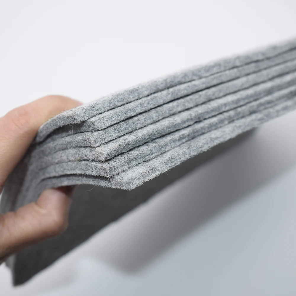 Твердая Толстая 4 мм искусственная шерсть войлок полиэстер Нетканый серый для