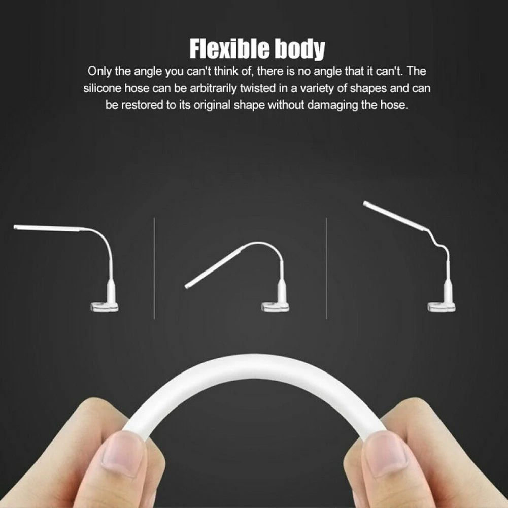 

LED Flexible USB Touching Desk Lamp with Dimmable Clip for Study Reading Night Light JA55