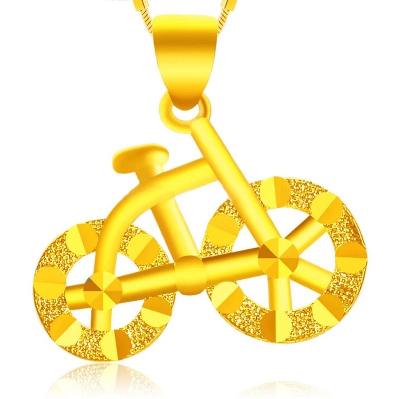 Держите цвет 24k велосипед золотые подвески кулон для ожерелья ювелирные изделия