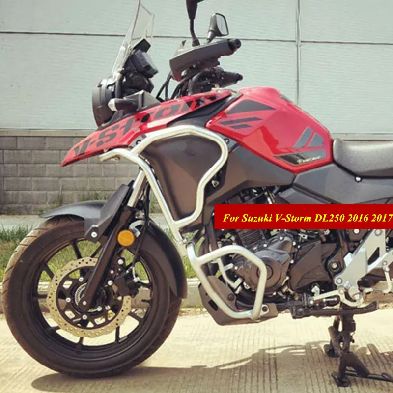 

Modified Motorcycle Upper lower DL250 bumper engine guard Crash Bar Bumper Frame Protector For SUZUKI DL250 V-Strom 2016-2020