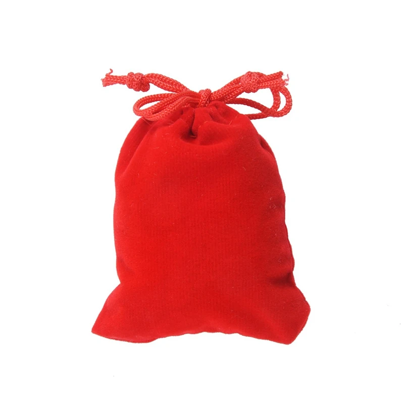 

25 X Velvet Jewelry Gift Bag Velvet Red