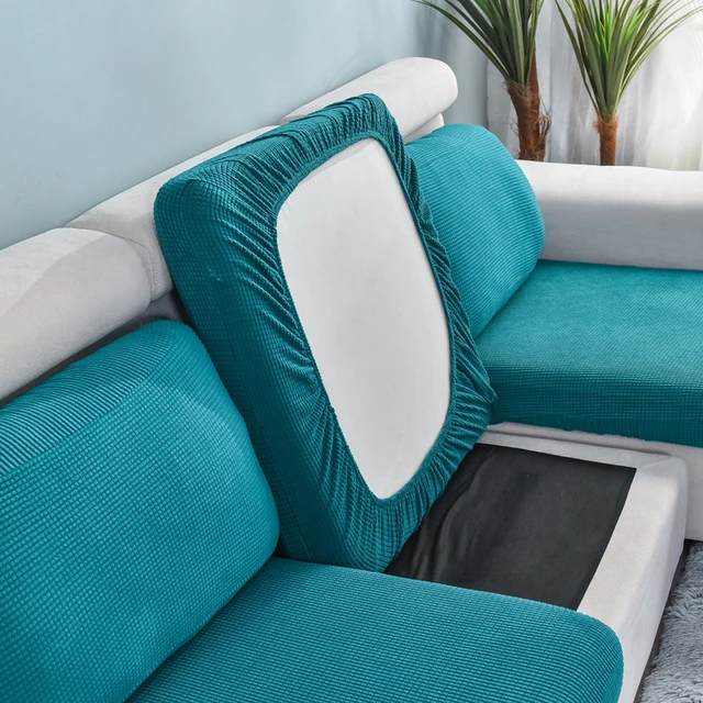 

Sofa Seat Cushion Cover Furniture Protector for Pets Kids Polar Fleece Stretch Washable Removable Slipcover