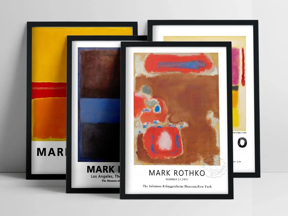 Выставочный плакат Mark Rothko музей гуггенхейма Нью-Йорк 1970 печать абстрактная