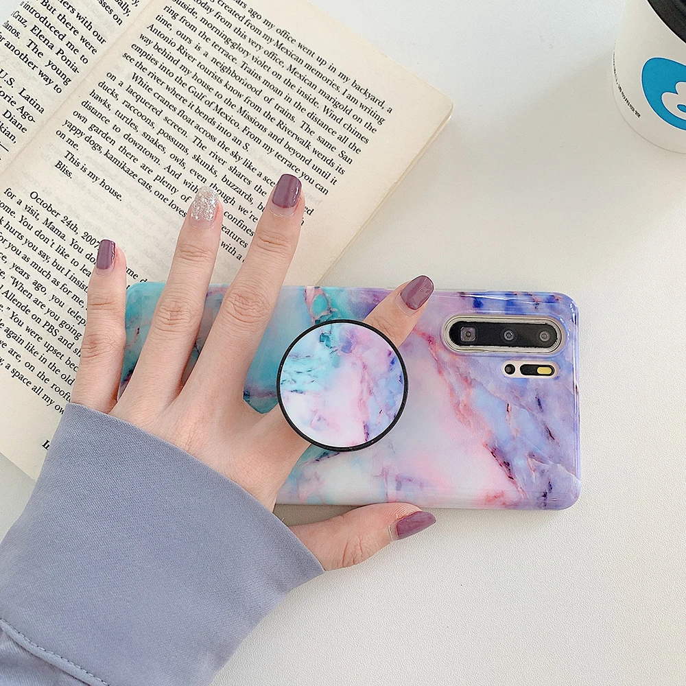 Чехол для телефона с держателем LOVECOM мягкий IMD чехол Huawei P20 P30 LIte P40 Pro Mate 20 Nova 5i