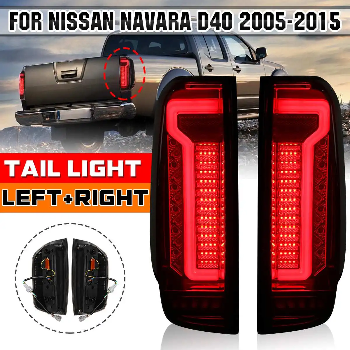 

Задний фонарь для Nissan Navara D40 2005-2015 пара левый и правый задний фонарь стоп-сигнал # 26550-EB38A задний фонарь в сборе копченая оболочка