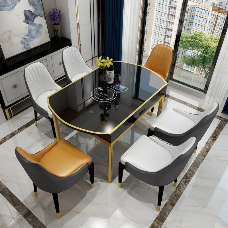 2019 светильник класса люкс круглый обеденный стол современный минималист мелкие