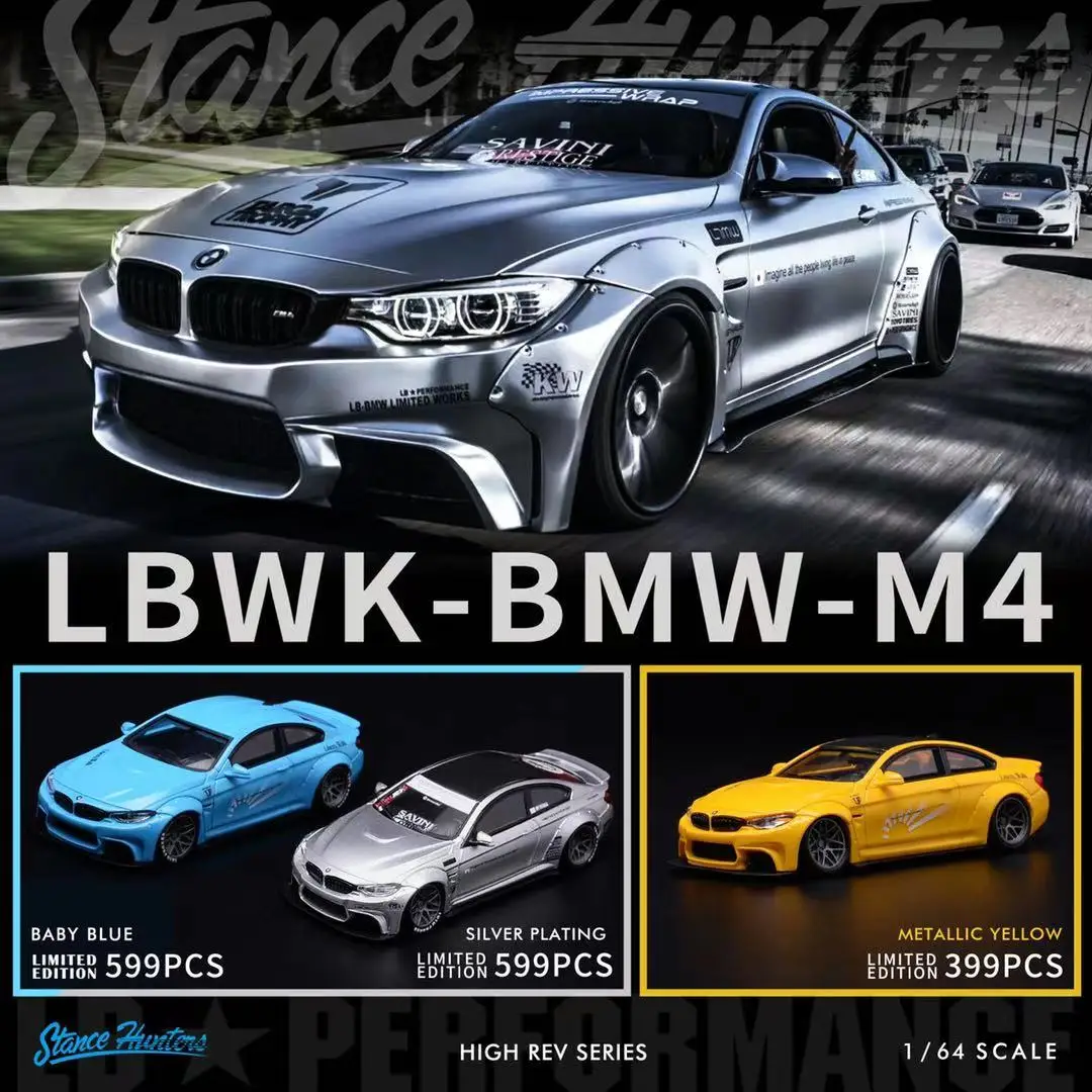 

Stance Hunters SH 1:64 LBWK-BMW-M4 LIMITED Collection of die-cast resin car model decoration gifts