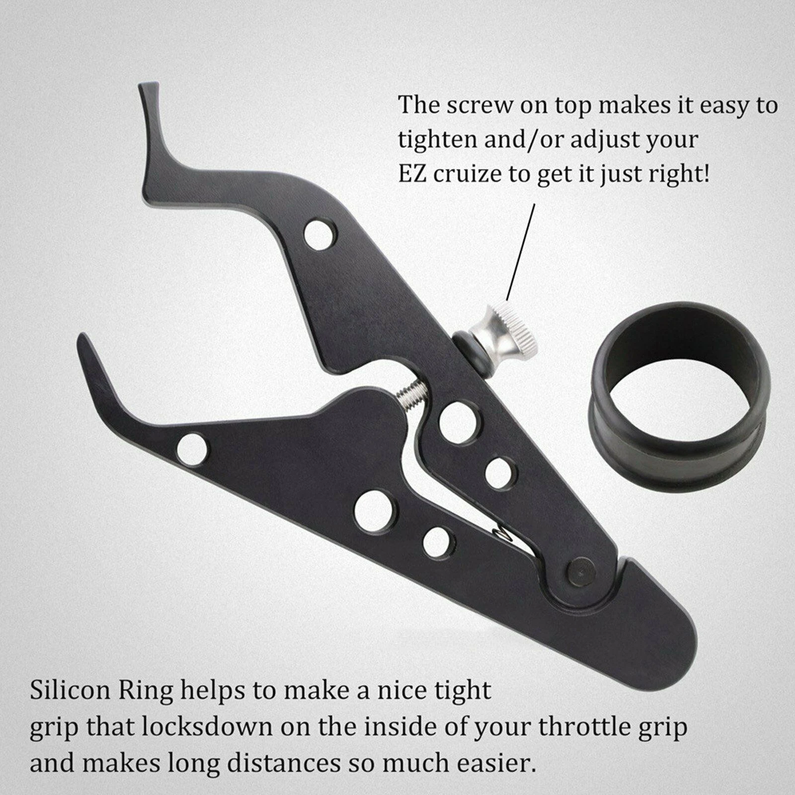 

Universal Motorcycle Lock Assist Retainer Cruise Control Throttle Black CNC Aluminum Throttle Lock Relieve Stress Durable Grip